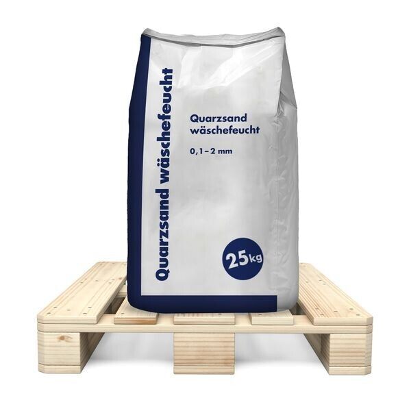 Quarzsand wäschefeucht 0,1-0,5 mm 45x25 kg Quarzsand wäschefeucht 0,1-0,5 mm 45x25 kg