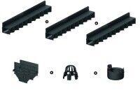 ACO 3er Schlitzrinnen Set mit Hexaline Kunstoff-Rinne schwarz inkl.Zubehörkit ACO 3er Schlitzrinnen Set mit Hexaline Kunstoff-Rinne schwarz inkl.Zubehörkit