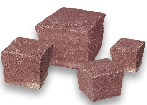 Sandstein Pflaster Wine Red 6x6x4/6 cm 1000 kg