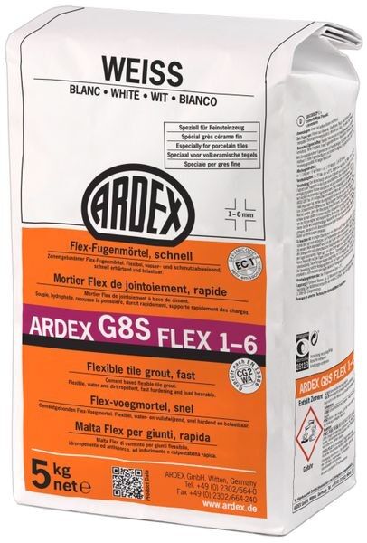 ARDEX G8S FLEX-Fugenmörtel 1-6 - 5 kg weiss