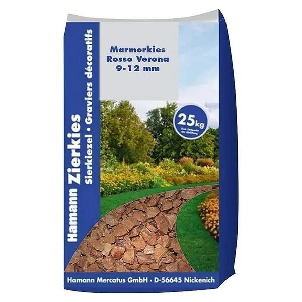 Marmorsplitt Rosso Verona 9-12mm 25 kg