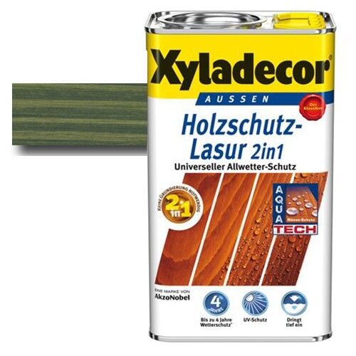 Xyladecor® Holzschutz-Lasur 2 in 1 Tannengrün 2,5 l