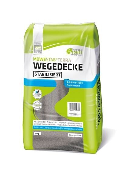 MOWESTAB TERRA Wegedecke Anthrazit 0-8 mm 25 kg
