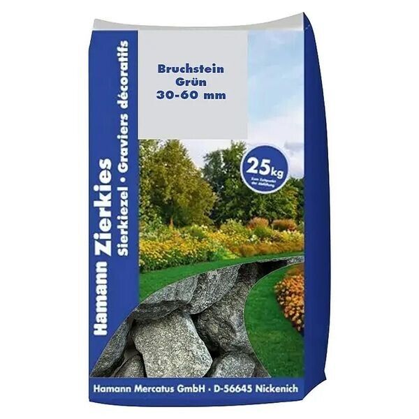 Bruchsteine Grün 30-60 mm 25 kg Bruchsteine Grün 30-60 mm 25 kg