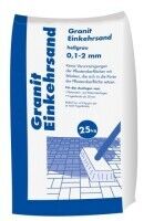 Granit Einkehrsand hellgrau 0,1 - 2,0 mm 25kg Granit Einkehrsand hellgrau 0,1 - 2,0 mm 25kg
