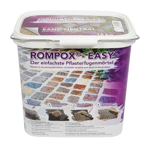 ROMPOX® - EASY 1K Pflasterfugenmörtel 15 kg - Sand-neutral ROMPOX® - EASY 1K Pflasterfugenmörtel 15 kg - Sand-neutral