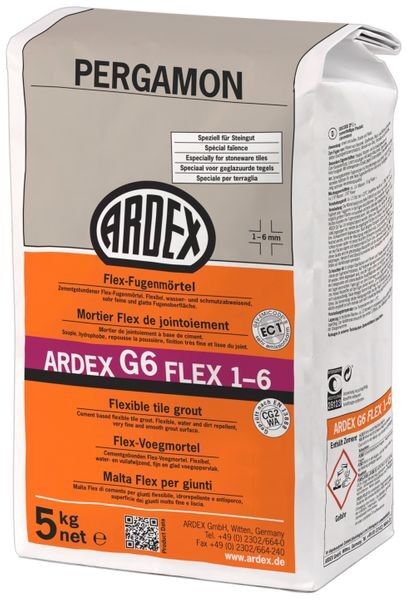 ARDEX G6 Flex-Fugenmörtel 1-6 mm 5 kg - pergamon