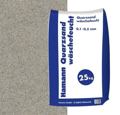 Quarzsand wäschefeucht 25 kg Sack Quarzsand wäschefeucht 25 kg Sack