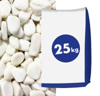 Marmorkies Schneeweiß 15-25 mm 25 kg Marmorkies Schneeweiß 15-25 mm 25 kg