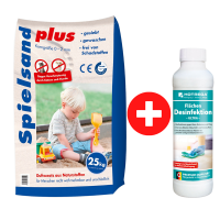 Hamann Spielsand Plus 25 kg + HOTREGA® Flächen Desinfektion Ultra 250 ml Hamann Spielsand Plus 25 kg + HOTREGA® Flächen Desinfektion Ultra 250 ml