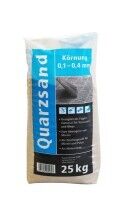 Quarzsand feuergetrocknet 25 kg Quarzsand feuergetrocknet 25 kg