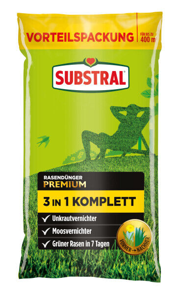 SUBSTRAL Rasendnger Premium 3 in 1 Komplett 14 kg | Kiesundco