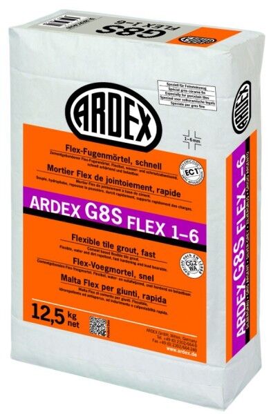 ARDEX G8S FLEX-Fugenmörtel 1-6 - 12,5 kg grau