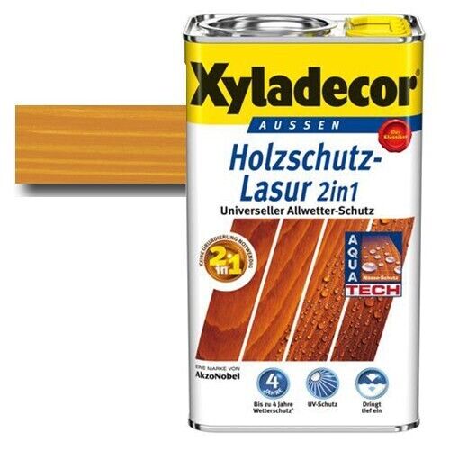Xyladecor® Holzschutz-Lasur 2 in 1 Walnuss 2,5 l