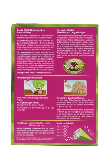 COMPO Rhododendron Langzeit-Dnger 2 kg | Kiesundco