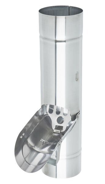 Zambelli VM BlankZinc® Regenwasserklappe mit Sieb 87 mm