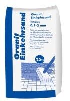 Granit Einkehrsand hellgrau 0,1 - 2,0 mm 25kg Granit Einkehrsand hellgrau 0,1 - 2,0 mm 25kg