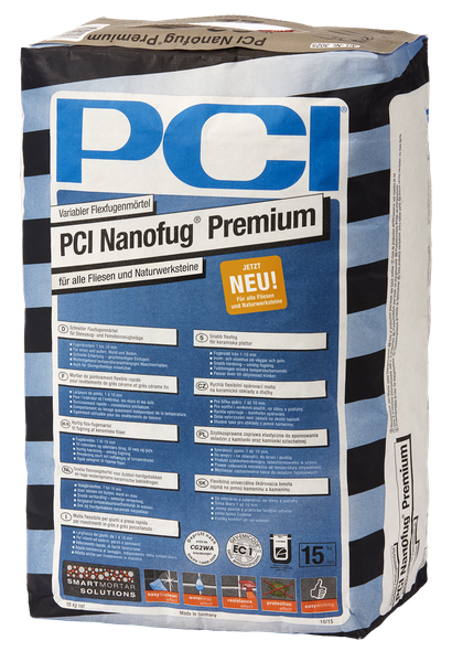 PCI Nanofug® Premium Variabler Flexfugenmörtel 15 kg - Nr. 16 Silbergrau