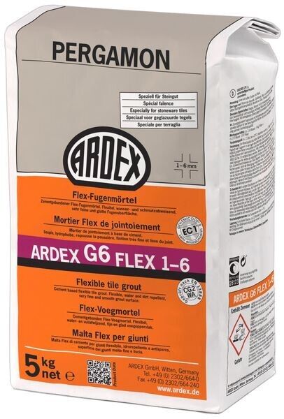 ARDEX G6 Flex-Fugenmörtel 1-6 mm 5 kg - pergamon