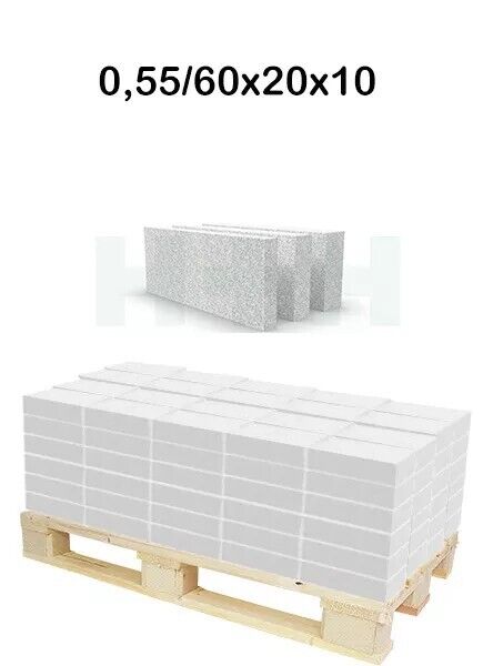Porenbeton Planbauplatten PPpl - 0,55 60x20x10,0 cm glatte Kante 756 kg Porenbeton Planbauplatten PPpl - 0,55 60x20x10,0 cm glatte Kante 756 kg