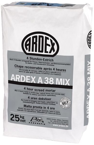ARDEX A38 MIX 4 Stunden-Estrich 25 kg