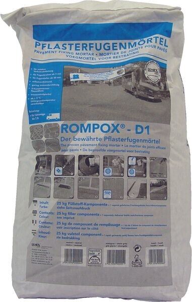 ROMPOX® - D1 2K-Epoxidharz Pflasterfugenmörtel 27,5 kg - basalt ROMPOX® - D1 2K-Epoxidharz Pflasterfugenmörtel 27,5 kg - basalt