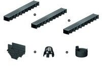 ACO HexaLine Entwässerungsrinnen SET Stegrost Stahl vz. 3x1m inkl.Zubehörkit ACO HexaLine Entwässerungsrinnen SET Stegrost Stahl vz. 3x1m inkl.Zubehörkit