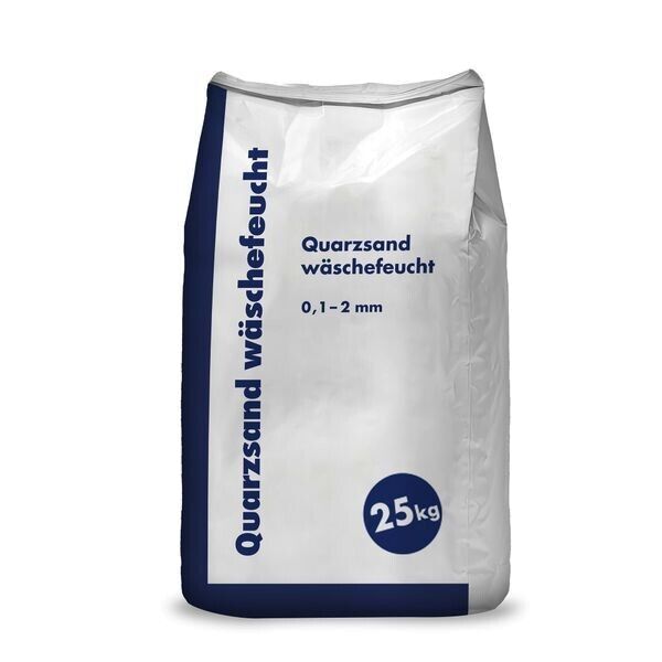 Quarzsand wäschefeucht 25 kg Sack Quarzsand wäschefeucht 25 kg Sack
