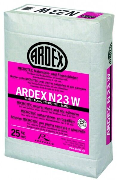 ARDEX N23W MICROTEC Naturstein- Und Fliesenkleber 25 Kg | Kiesundco