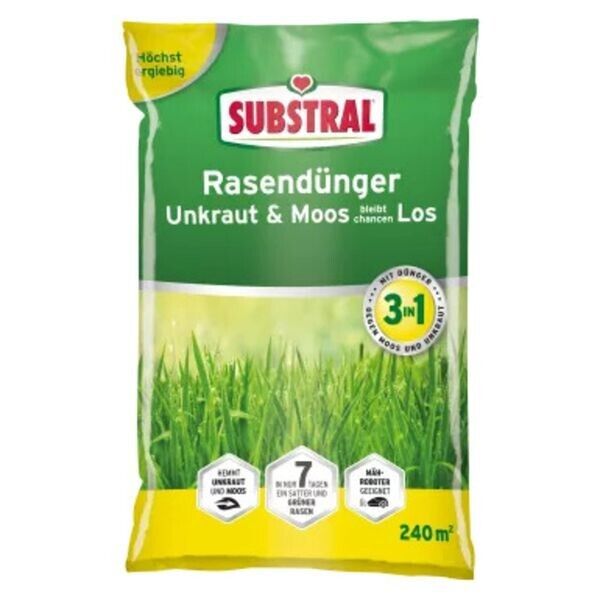 Substral Rasendünger Unkraut & Moos bleibt chancenlos 7,2 kg Substral Rasendünger Unkraut & Moos bleibt chancenlos 7,2 kg