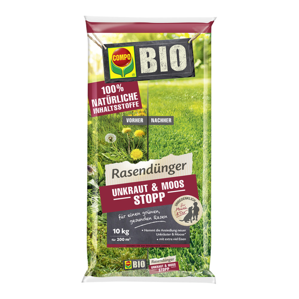 COMPO BIO Rasendnger Unkraut & Moos Stopp 10 kg | Kiesundco