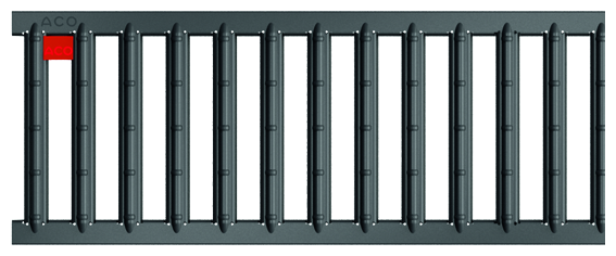 ACO Self® Stegrost Stahl verzinkt anthrazit pulverbeschichtet 500 mm ACO Self® Stegrost Stahl verzinkt anthrazit pulverbeschichtet 500 mm