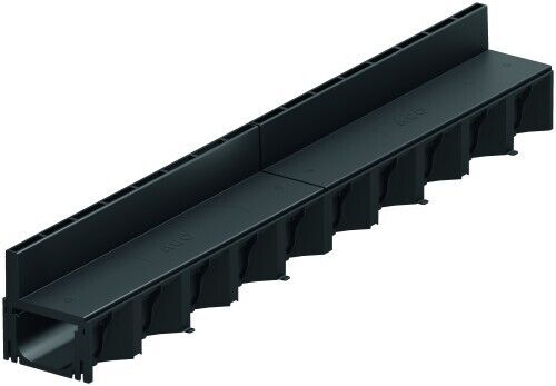 ACO Hexaline 2.0 Rinne 1 m schwarz + 2x Schlitzaufsatz 0,5 m schwarz