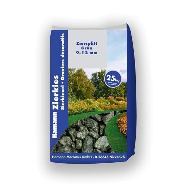 Ziersplitt Grün 9-12 mm 25 kg Ziersplitt Grün 9-12 mm 25 kg