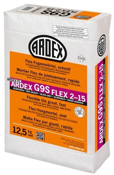 ARDEX G9S Flex-Fugenmörtel 2-15 mm 12,5 kg - silbergrau
