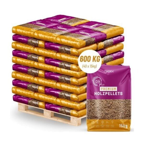 Premium Holzpellets 600 kg Palette