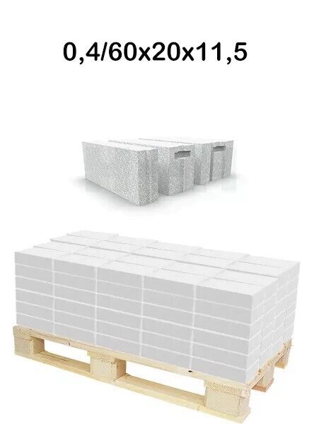 Porenbeton Planbauplatten PP 2-0,4 60x20x11,5 cm glatte Kante 655 kg Porenbeton Planbauplatten PP 2-0,4 60x20x11,5 cm glatte Kante 655 kg