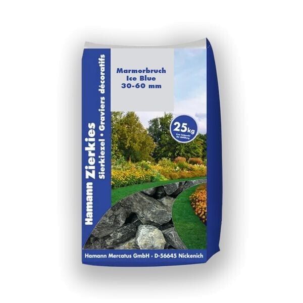 Marmorbruch Ice Blue 30-60 mm 25 kg