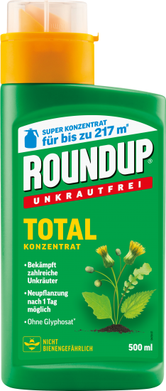 ROUNDUP® Unkrautfrei Total Konzentrat 500 ml ROUNDUP® Unkrautfrei Total Konzentrat 500 ml