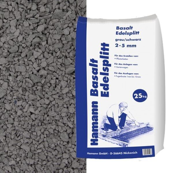 Basalt Edelsplitt 2-5 mm 25 kg Basalt Edelsplitt 2-5 mm 25 kg