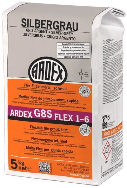 ARDEX G8S FLEX-Fugenmörtel 1-6 - 5 kg silbergrau