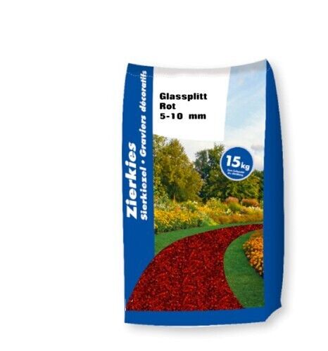 Glassplitt Rot 5-10mm 15 kg Sack