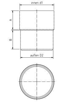 Zambelli VM Blank Zinc Ablaufrohr Verbinder DN 100 Mm Kiesundco